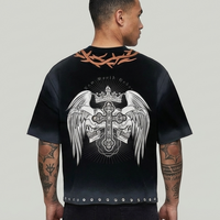 King cropped shirt Black