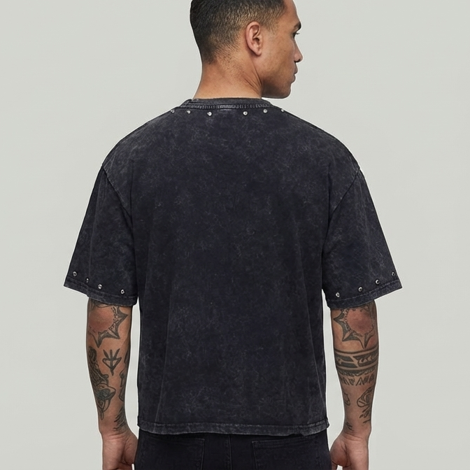 ODYSSEY cropped shirt black T5202
