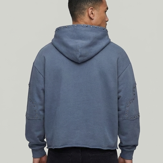 OVERSIZE HOODIE VOYAGE STUDIO MIDNIGHT GRAY 53J12