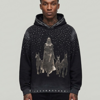 DOG CHAIN HOODIE BLACK DM5227K