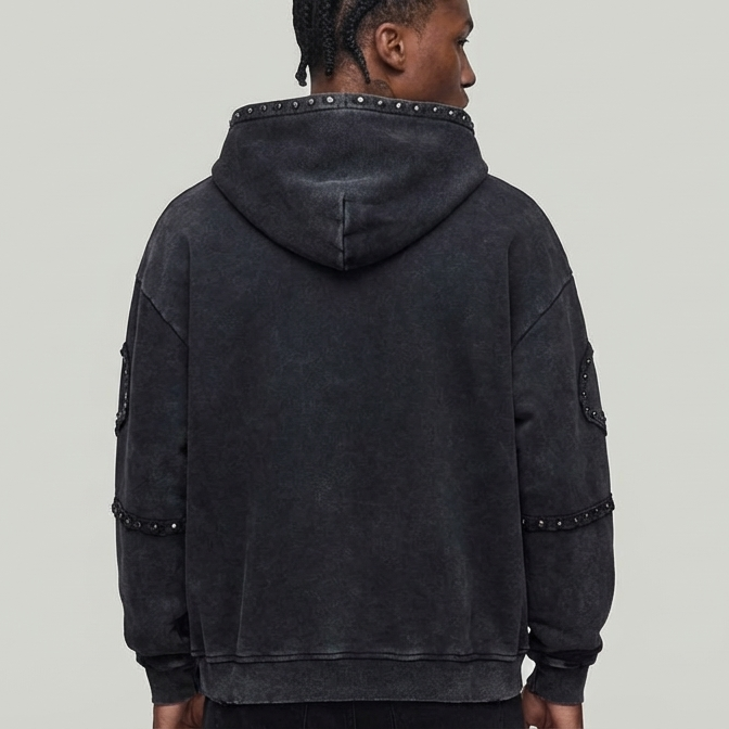 OVERSIZE HOODIE VOYAGE STUDIO BLACK  53J12
