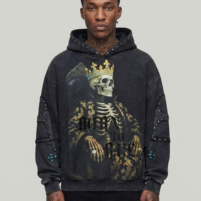 OVERSIZE HOODIE VOYAGE STUDIO BLACK  53J12