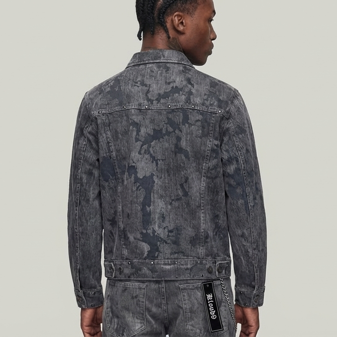 KLOUD9 JEANS JACKET MARBLE BLUE J25324