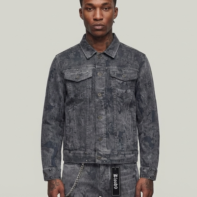 KLOUD9 JEANS JACKET MARBLE BLUE J25324