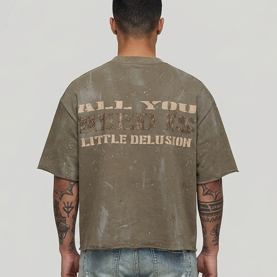 BKYS ALL YOU CROPPED SHIRT T1488 VINTAGE KHAKI
