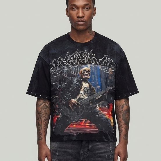 BKYS CROPPED SHIRT GASSED UP T1465 BLACK