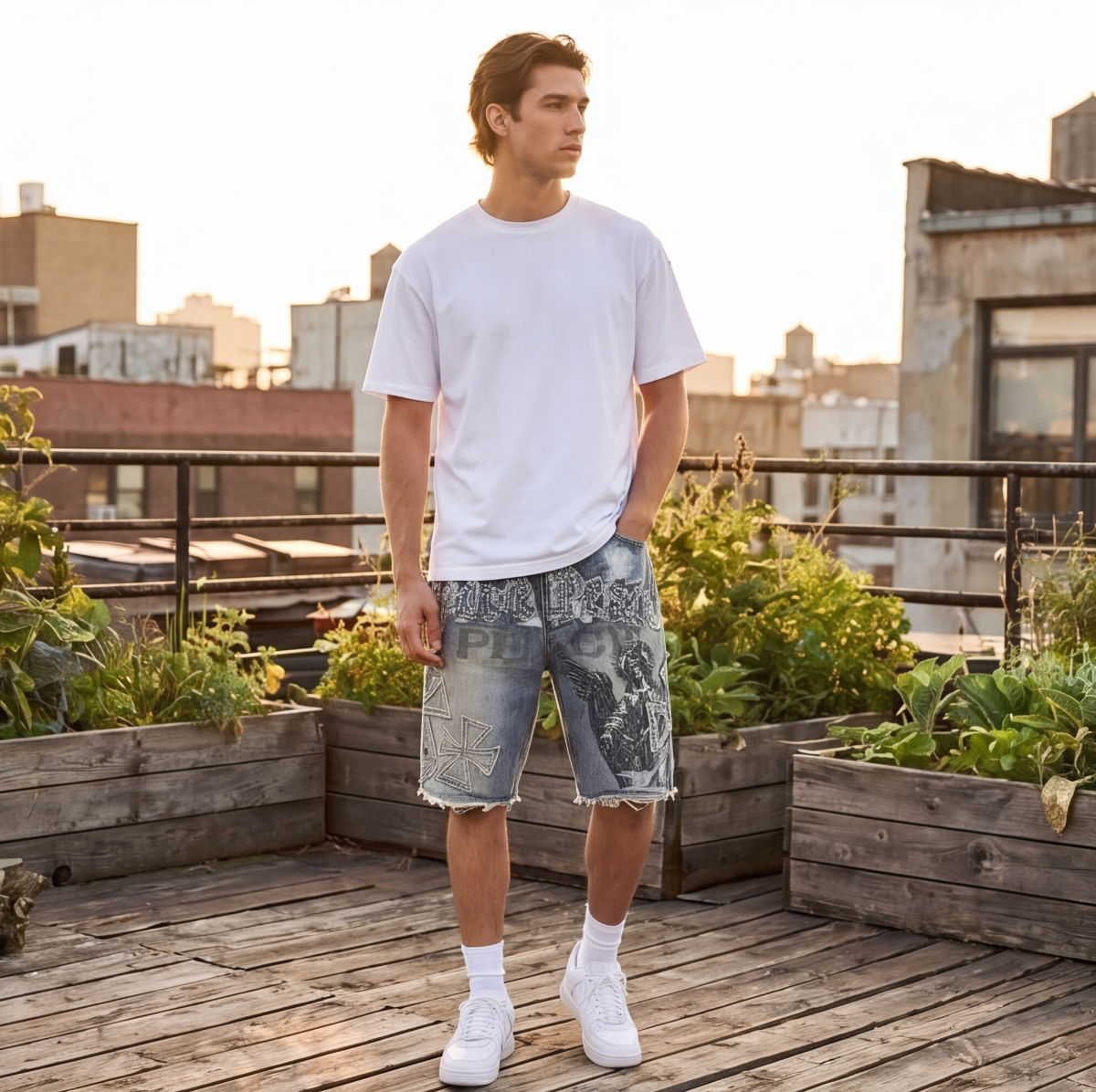 RARE Pace Denim shorts MD.Tint RJ6063
