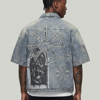 Zip up denim shirt Rare pace RJ6063 MD.TINT