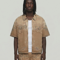Rare Pace Denim zip up shirt wheat RJ6064