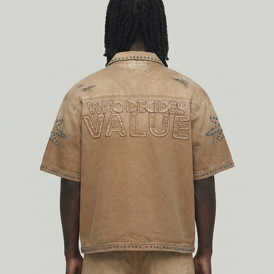 Rare Pace Denim zip up shirt wheat RJ6064