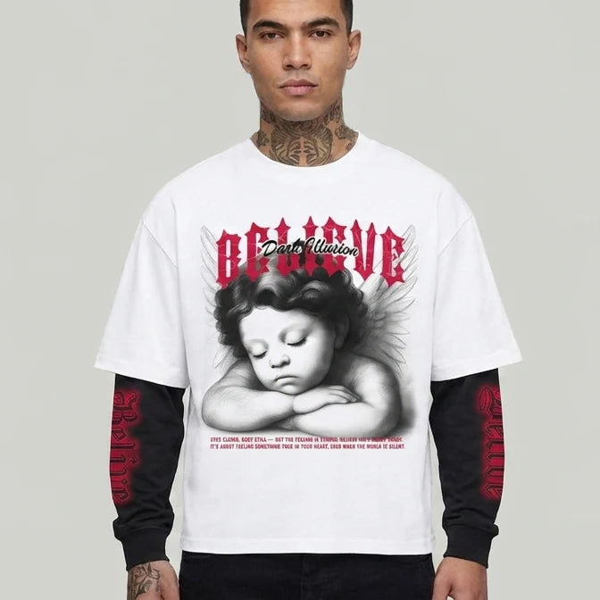 Believe Long-sleeve T-shirt White