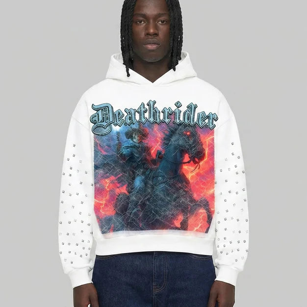 DARK ILLUSION HOODIE DEATHRIDER WHITE- W251085
