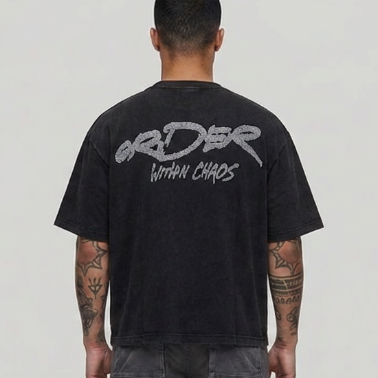 Order shirt skull Black T006