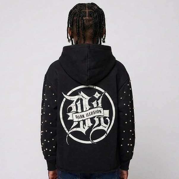 Dark illusion hoodie kids Black