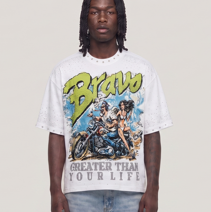 Bravo cropped shirt white T1499