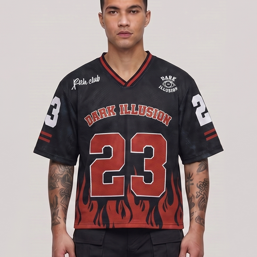Dark Illusion Flame Jersey -BLACK