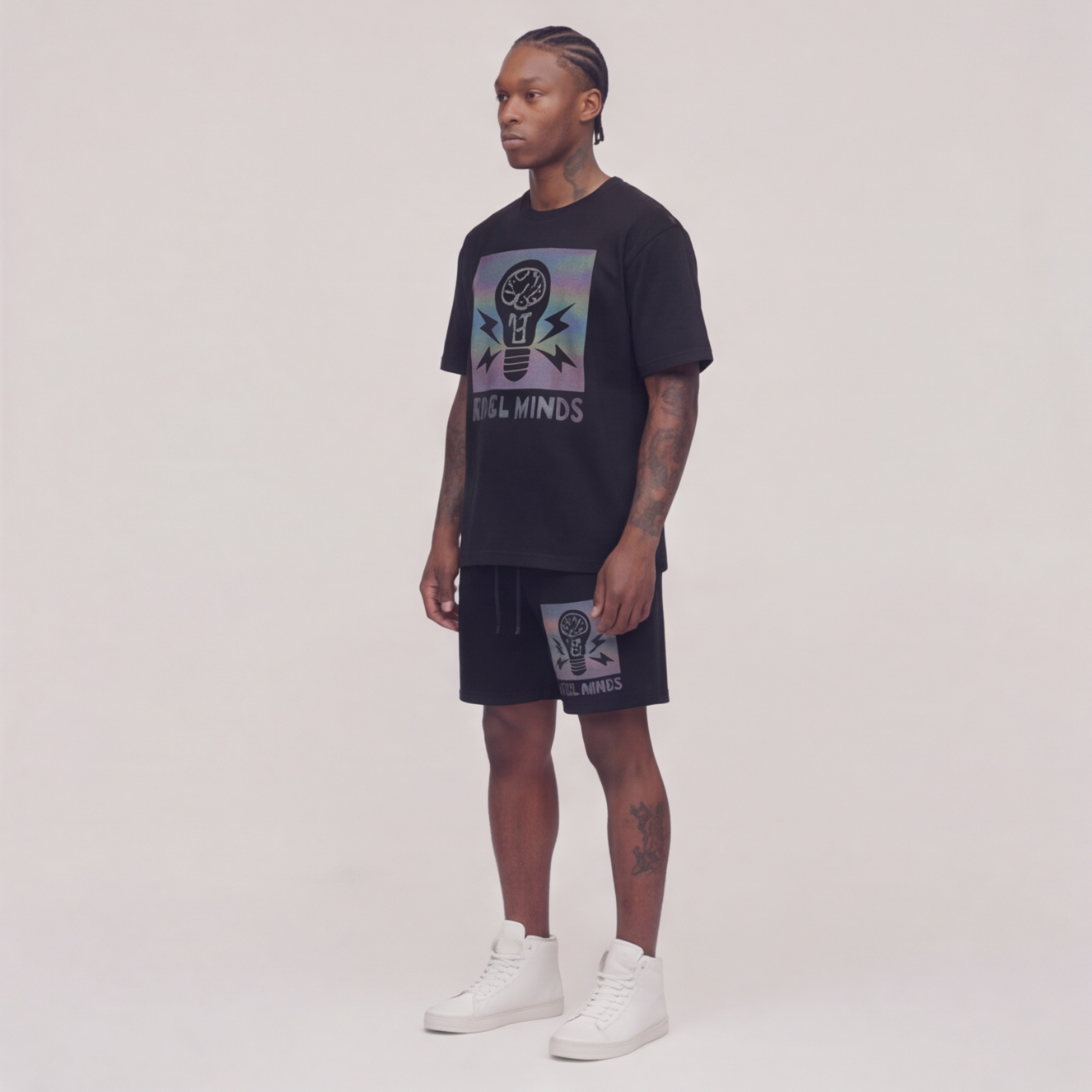 Rebel Minds Bulb Black T-Shirt