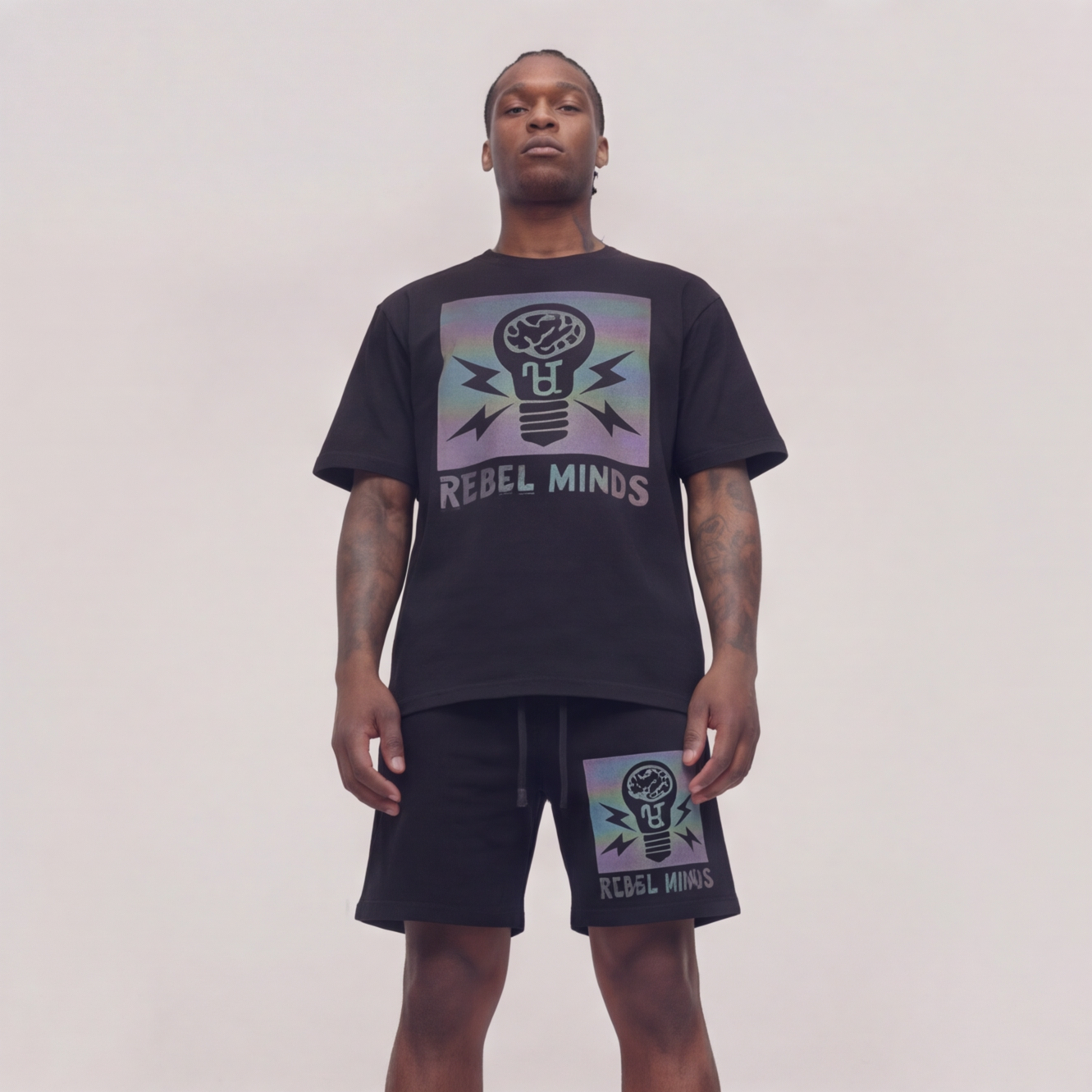 Rebel Minds Bulb Black T-Shirt
