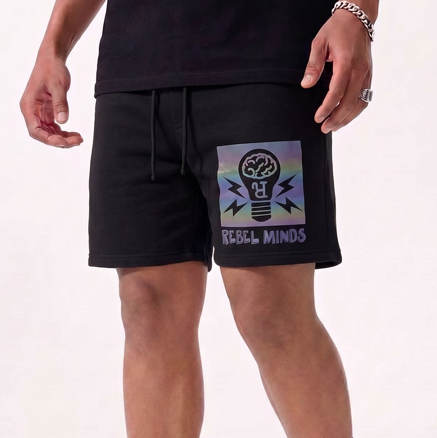 Rebel Minds Bulb Black Shorts