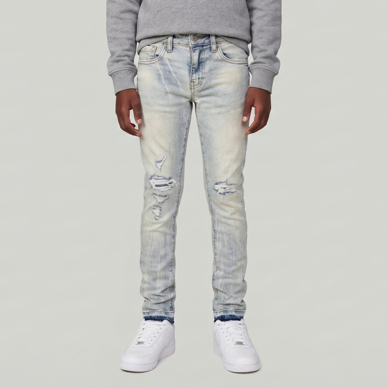 Kids Attitude Stacked Denim (Iced Lager)jtf2294