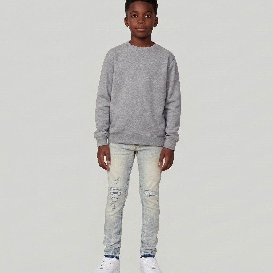 Kids Attitude Stacked Denim (Iced Lager)jtf2294