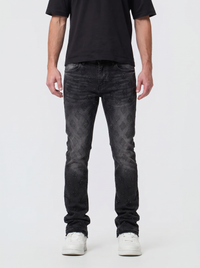 Liquid Crystal 'Diamond Crystal' Stacked Rhinestone Denim (Black Shadow ) JTF2317