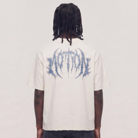Dark illusion motion cropped shirt White