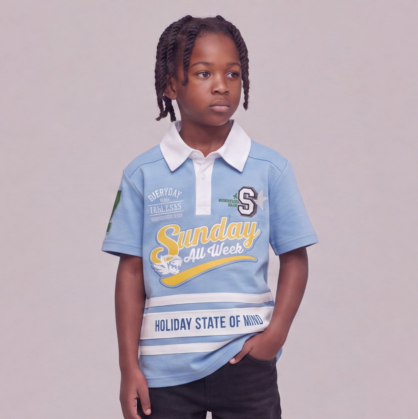 Sunday polo shirt Blue KT609K