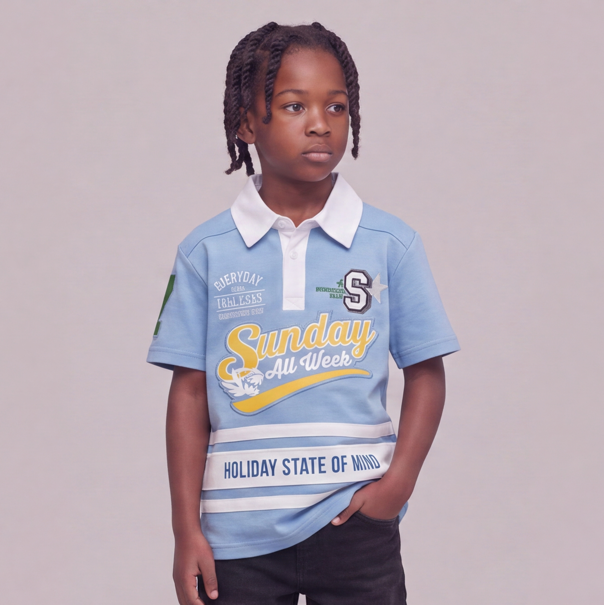 Sunday polo shirt Blue KT609K