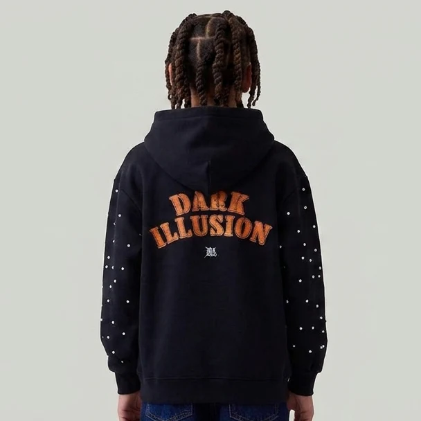 Grinning colossal sun hoodie kids