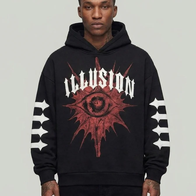Illusion hoodie black