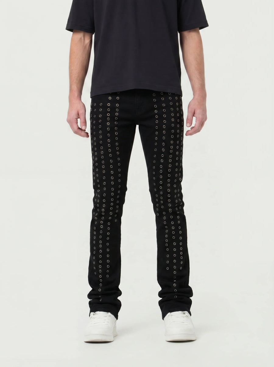 Waimea 'Ripple' Stacked Denim (Jet Black) M8189D