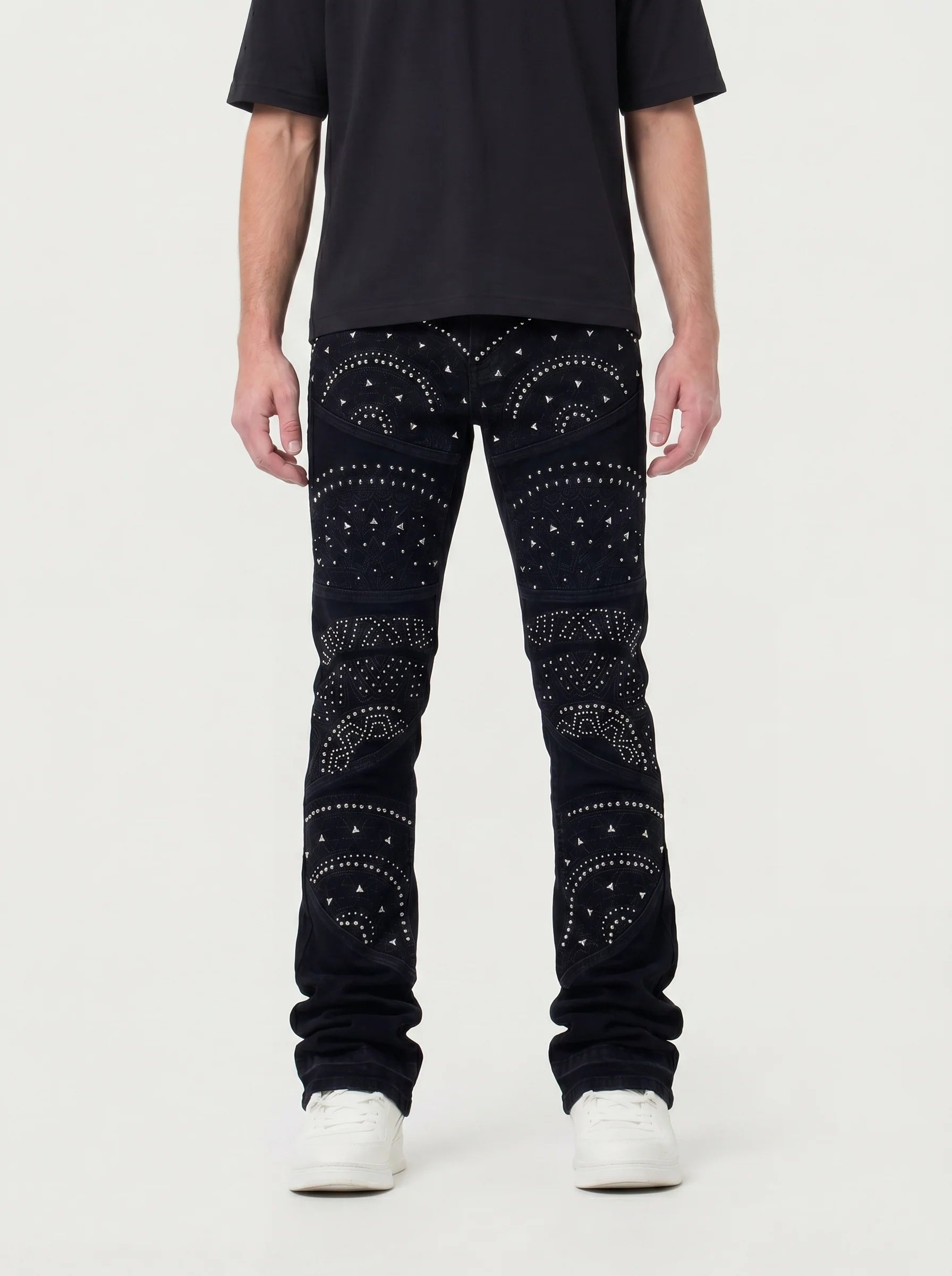 W by Waimea Men's Stacked Fit Jeans JET BLACK M8424D