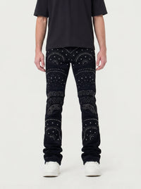 W by Waimea Men's Stacked Fit Jeans JET BLACK M8424D