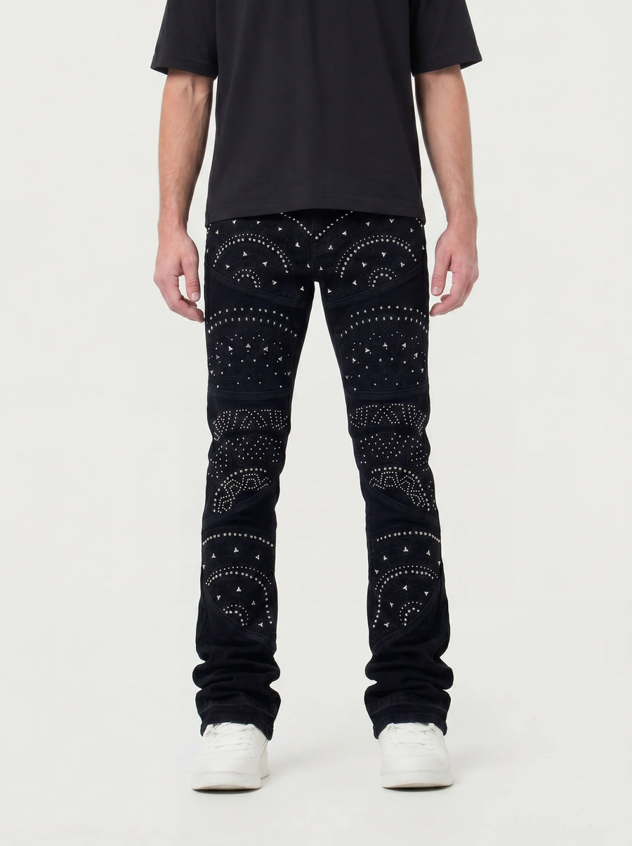 W by Waimea Men's Stacked Fit Jeans JET BLACK M8424D