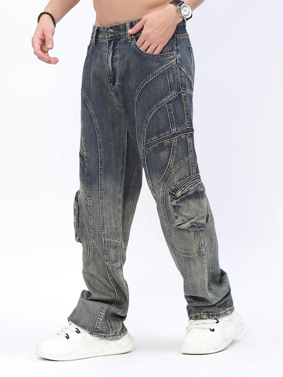 MEN’S WAIMEA STACKED FIT INDIGO WASH JEANS