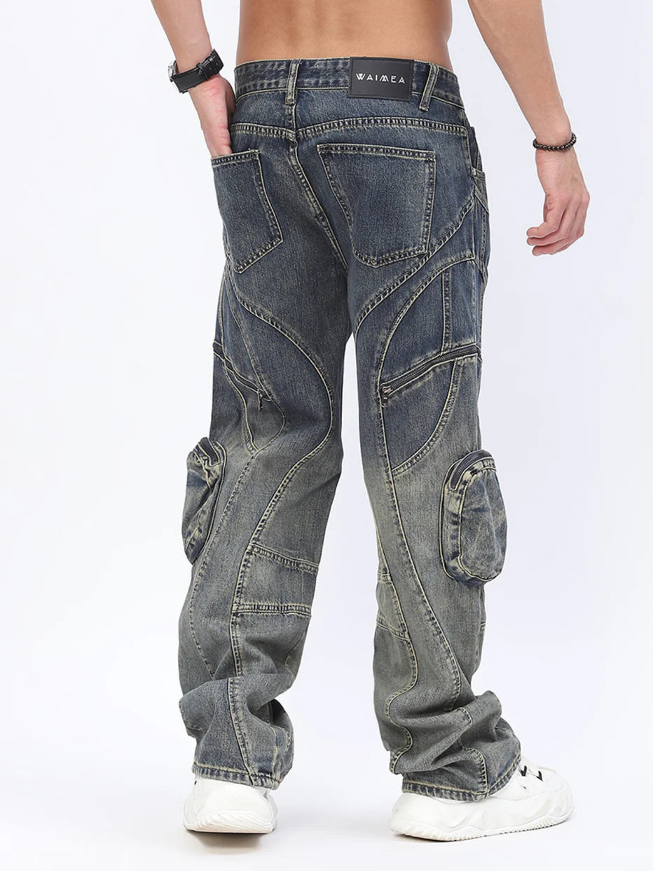 MEN’S WAIMEA STACKED FIT INDIGO WASH JEANS