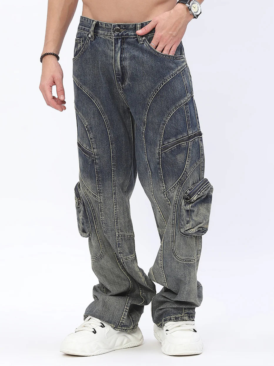 MEN’S WAIMEA STACKED FIT INDIGO WASH JEANS