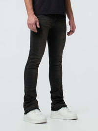 W BY WAIMEA MEN'S STACKED FIT JEANS M8211DB BLACK WASH