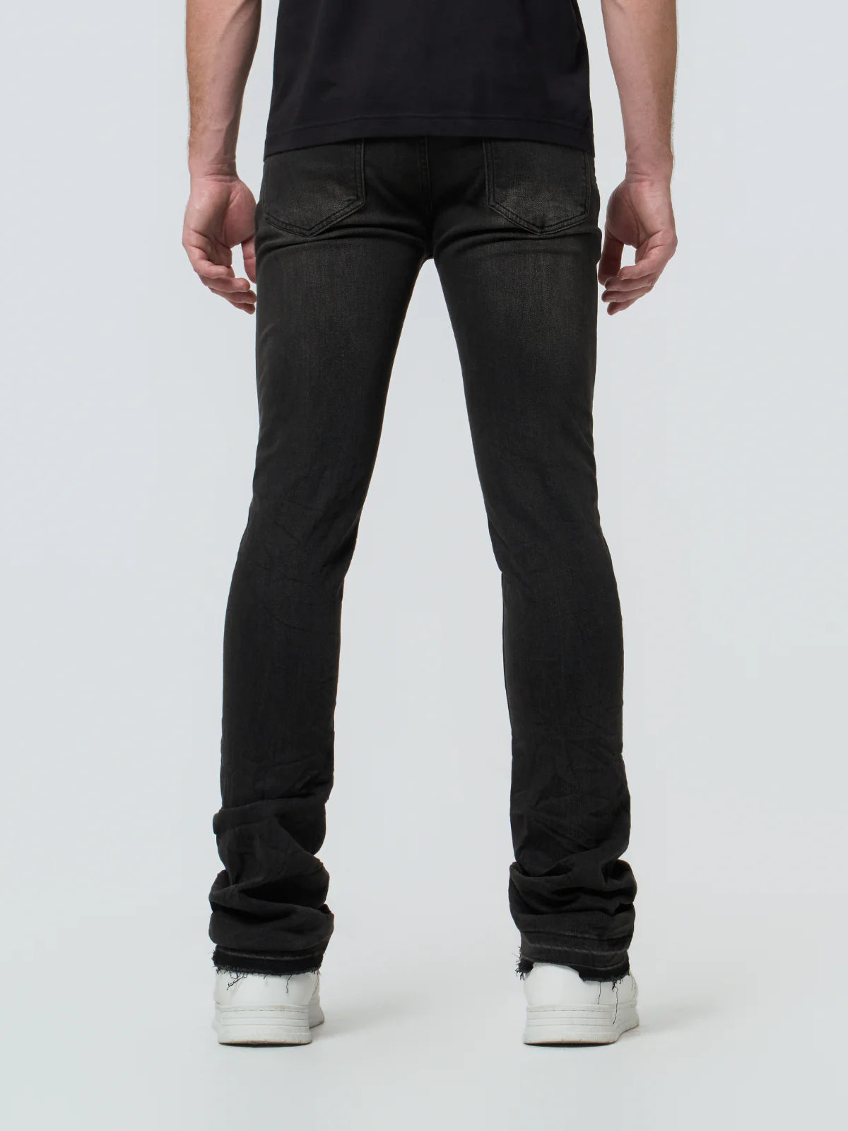 W BY WAIMEA MEN'S STACKED FIT JEANS M8211DB BLACK WASH