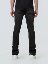 W BY WAIMEA MEN'S STACKED FIT JEANS M8211DB BLACK WASH