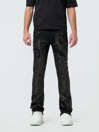 WAIMEA Men's Stacked Jeans  M8278D Jet Black