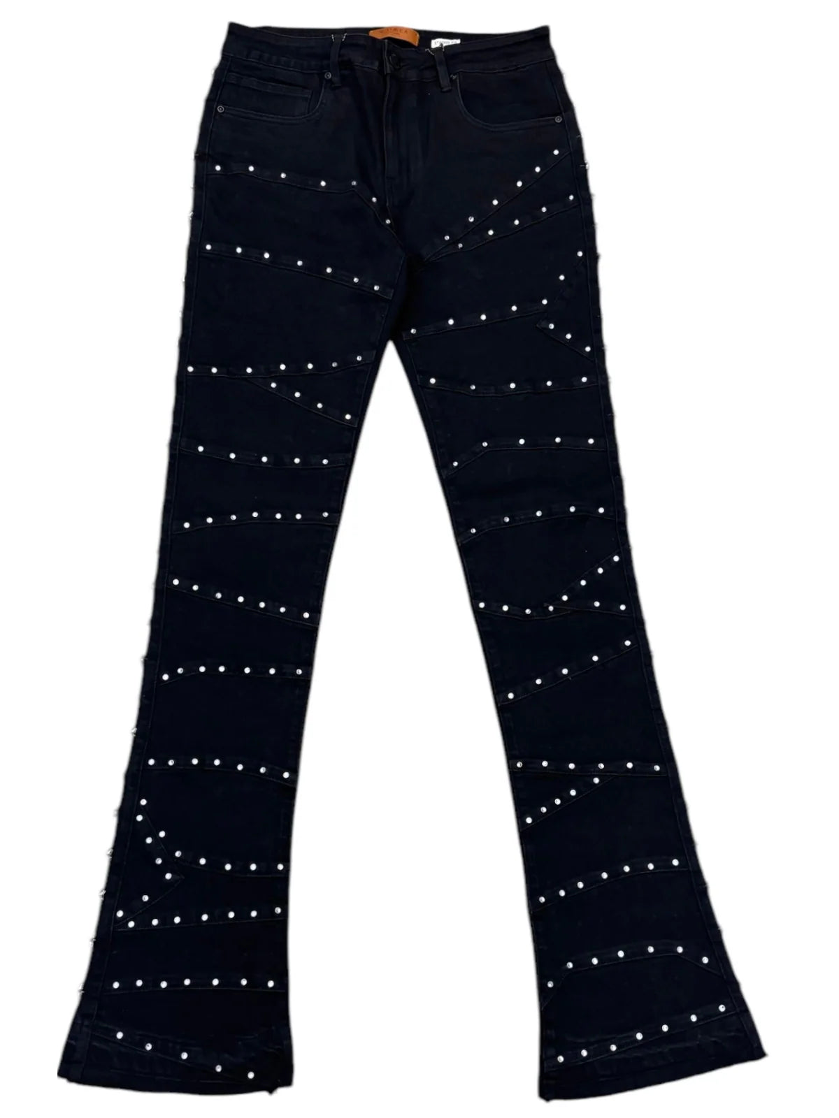 Waimea Men’s Stacked Jeans with Crystal Stud Detailing m8306d