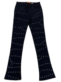 Waimea Men’s Stacked Jeans with Crystal Stud Detailing m8306d