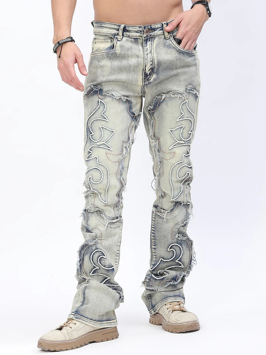 Stacked Fit Vintage Wash Jeans