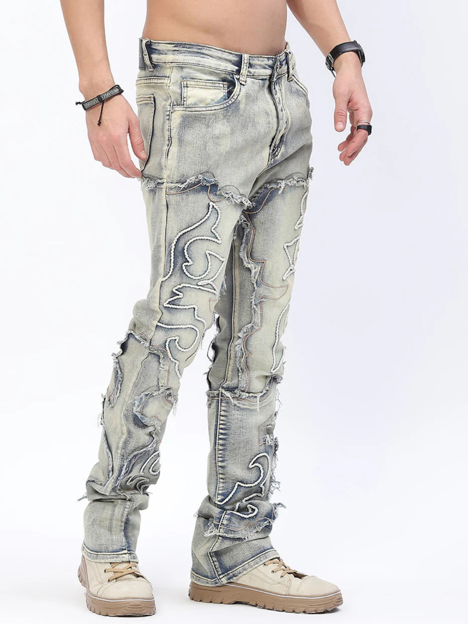 Stacked Fit Vintage Wash Jeans