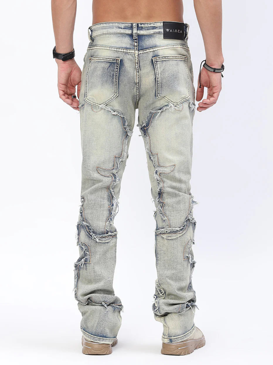 Stacked Fit Vintage Wash Jeans