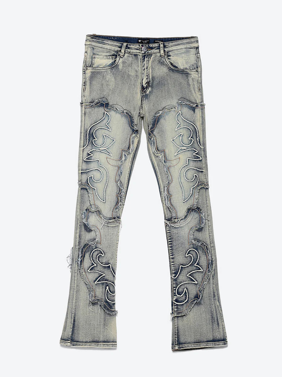 Stacked Fit Vintage Wash Jeans