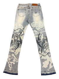 WAIMEA MEN'S STACKED JEANS Antique Blue M8567D