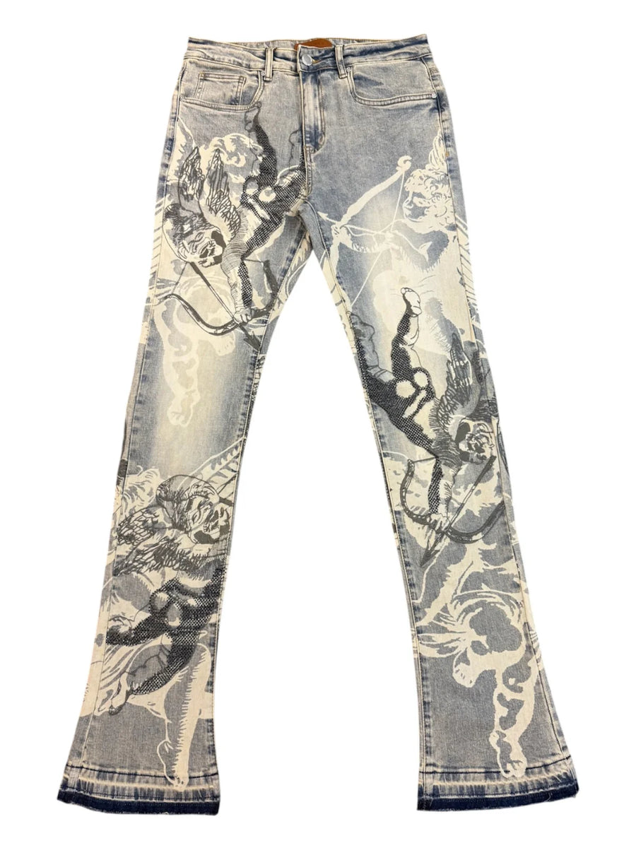 WAIMEA MEN'S STACKED JEANS Antique Blue M8567D